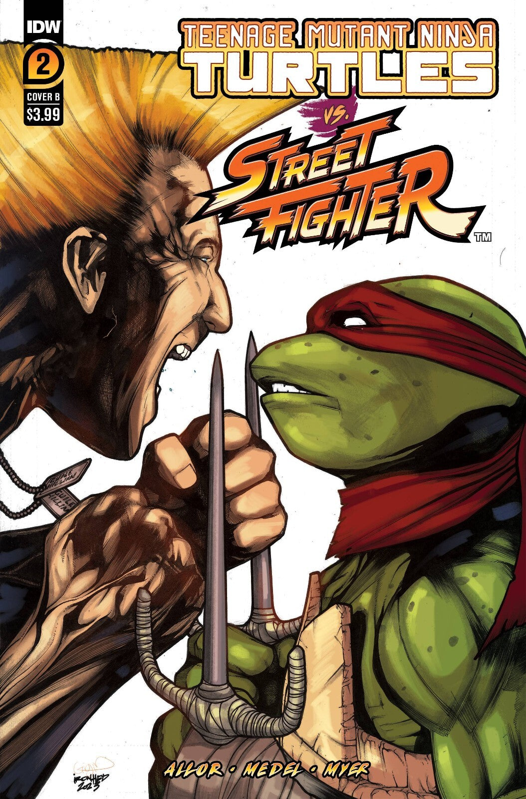 TMNT Vs Street Fighter #2 Cover A B C Variant Set or 1:25 Options IDW 2023 NM