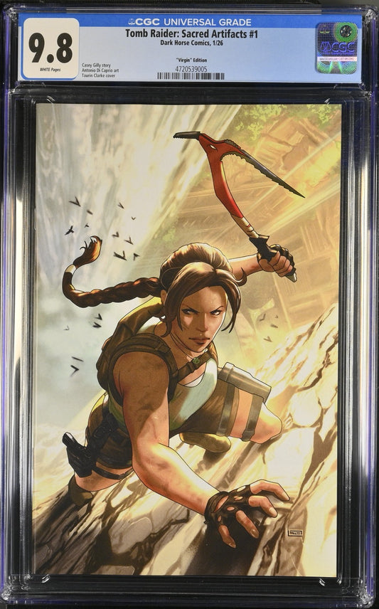 Tomb Raider Sacred Artifacts #1 CGC 9.8 Taurin Clarke VIRGIN Variant Dark 2026