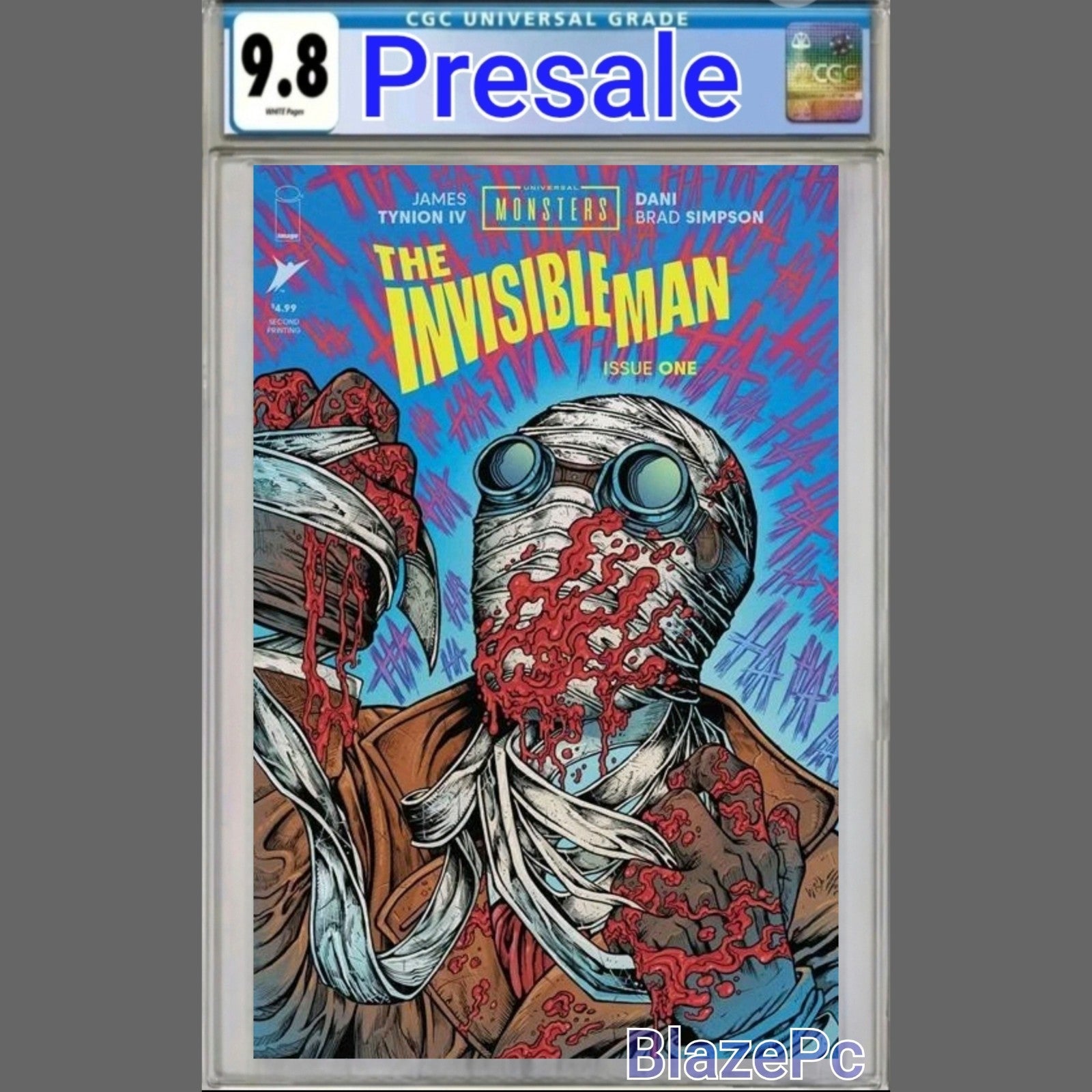 Universal Monsters The Invisible Man #1 CGC 9.8 2nd Print Maria Wolf PRESALE