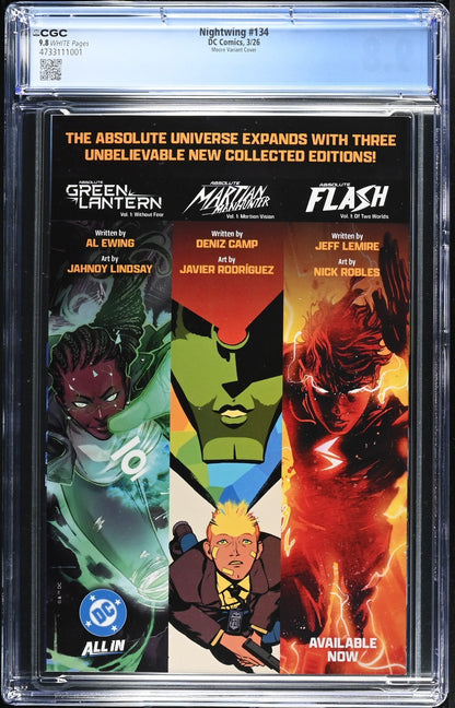 Nightwing #134 CGC 9.8 Cover E Travis Moore Sweater Weather Variant DC 2025