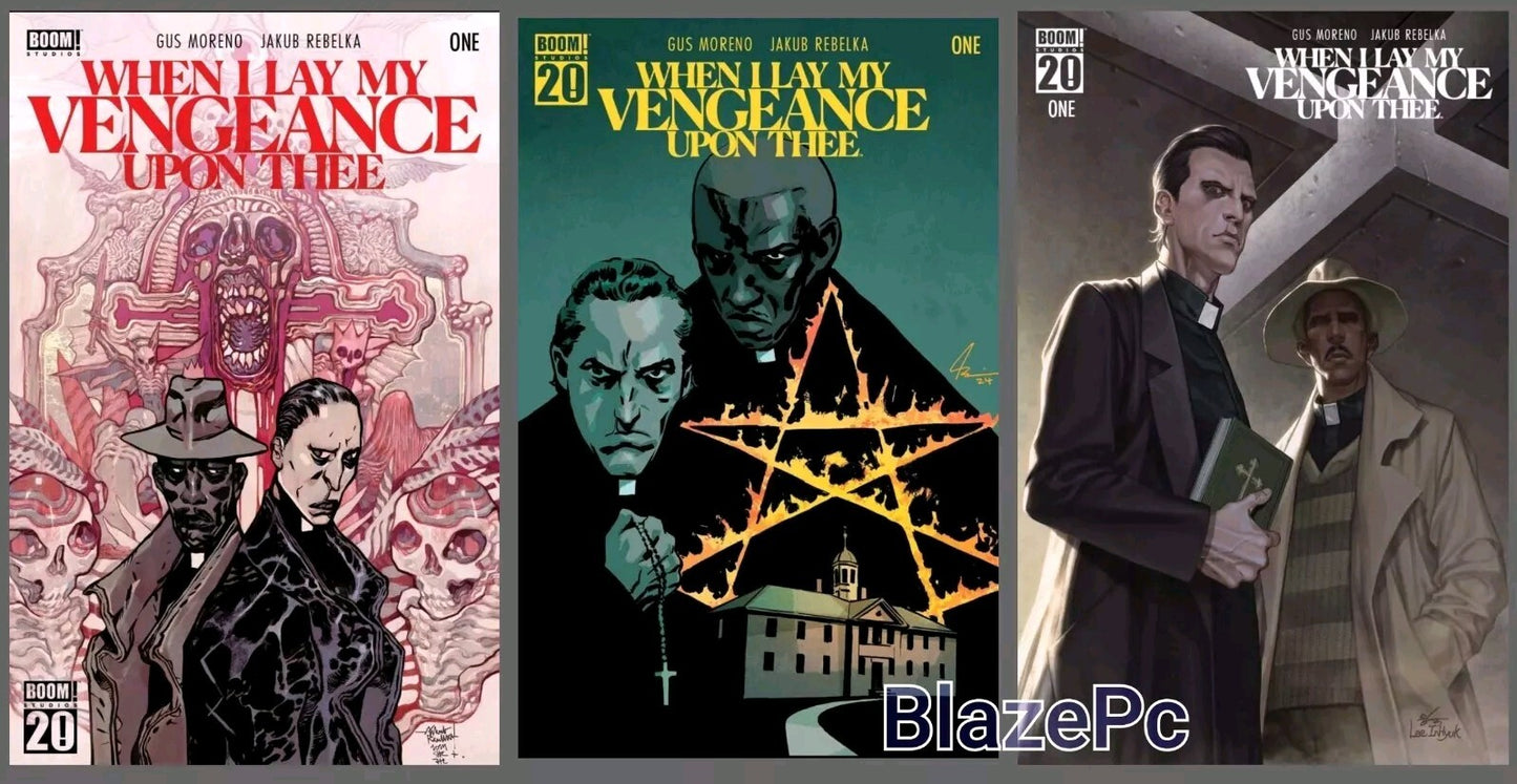 When I Lay My Vengeance Upon Thee #1 Cover A B C Variant Set Options Boom! NM