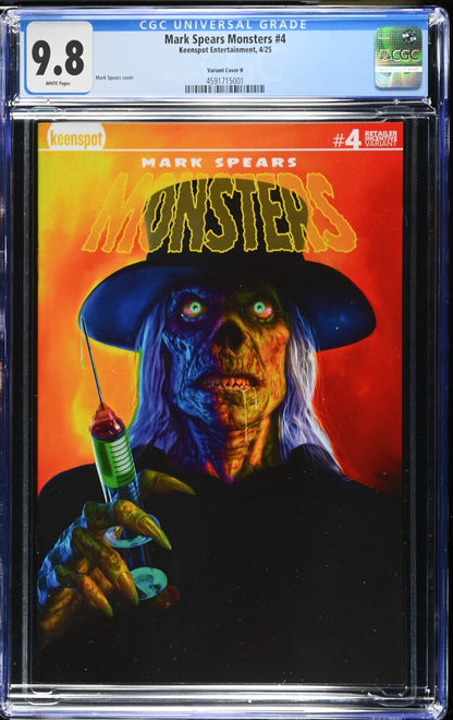 Mark Spears Monsters #4 CGC 9.8 1:25 Cover H Dr Creepy Variant Keenspot 2025