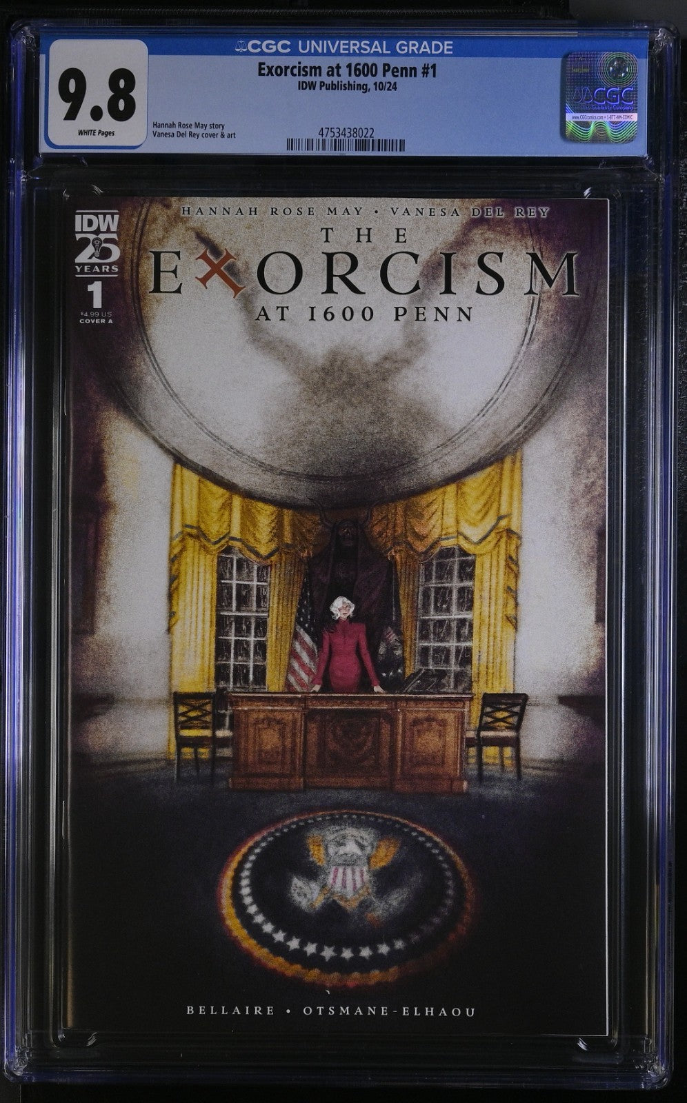The Exorcism at 1600 Penn #1 CGC 9.8 Cover A Del Rey 1st Print IDW 2024
