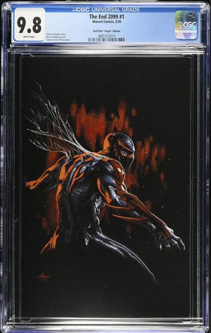 The End 2099 #1 CGC 9.8 1:100 Gabriele Dell Otto VIRGIN Variant Marvel 2025