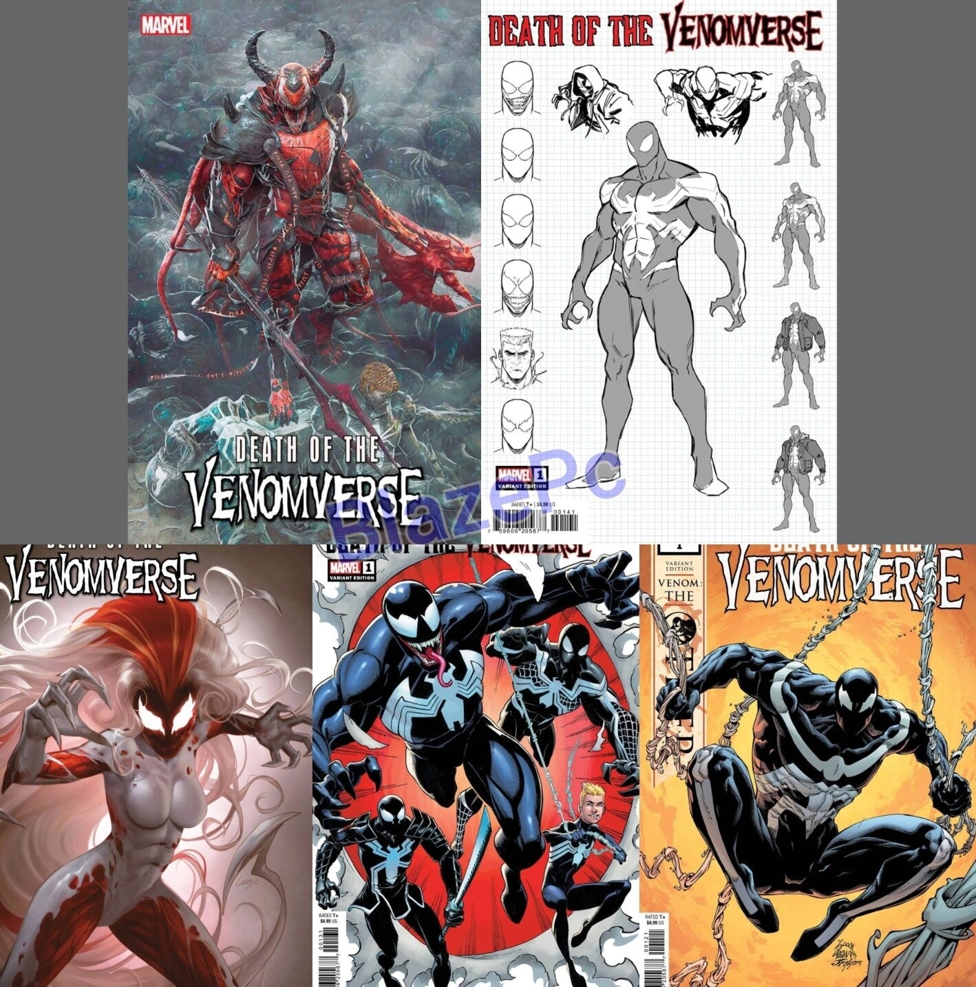 Death of the Venomverse #1 Cover A B C D E Variant Set or 1:10 Options 2023 NM
