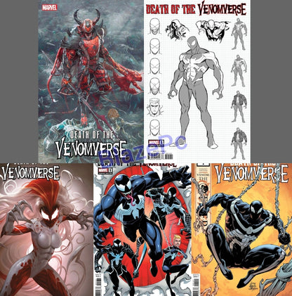 Death of the Venomverse #1 Cover A B C D E Variant Set or 1:10 Options 2023 NM