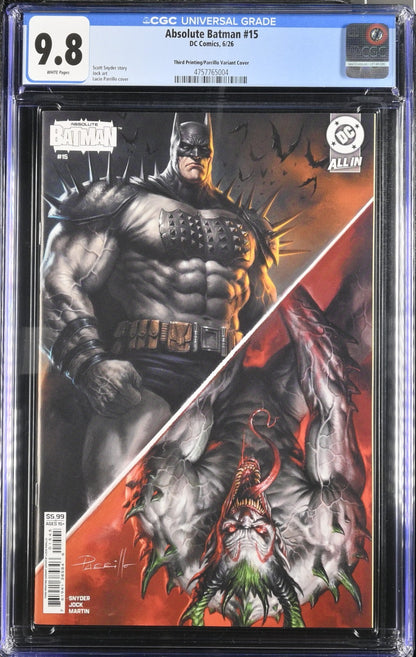 Absolute Batman #15 CGC 9.8 3rd Print Cover B Parillo Variant Joker DC Comics
