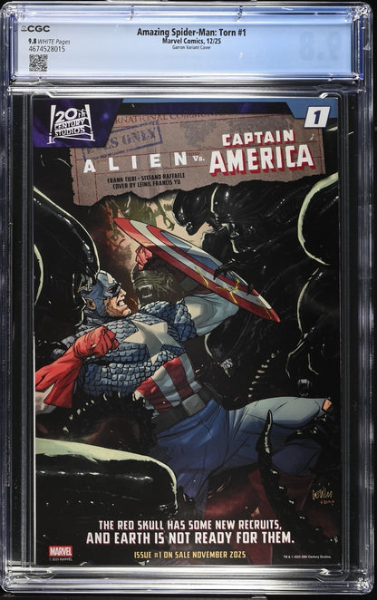 Amazing Spider-Man Torn #1 CGC 9.8 Javier Garron Muppets Variant 2025