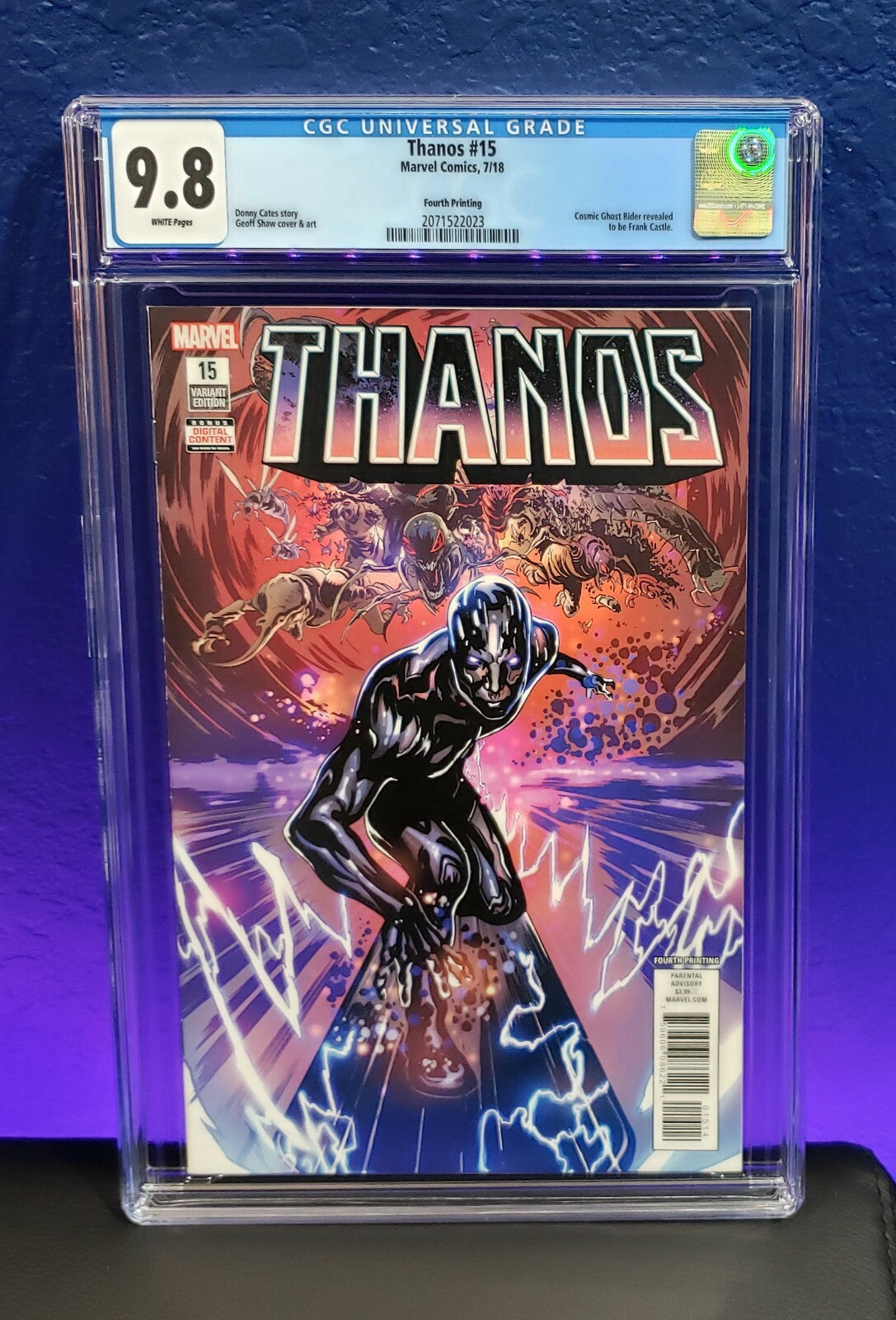 Thanos #15 CGC 9.8 4th Fourth Print Variant Silver Surfer Black