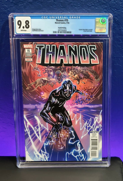 Thanos #15 CGC 9.8 4th Fourth Print Variant Silver Surfer Black