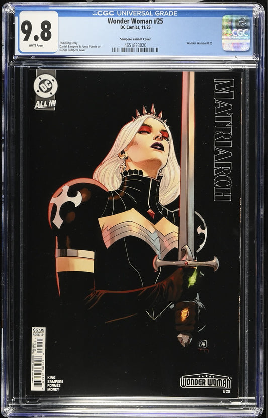 Wonder Woman #25 CGC 9.8 Cover D Sampere Matriarch Variant DC 2025