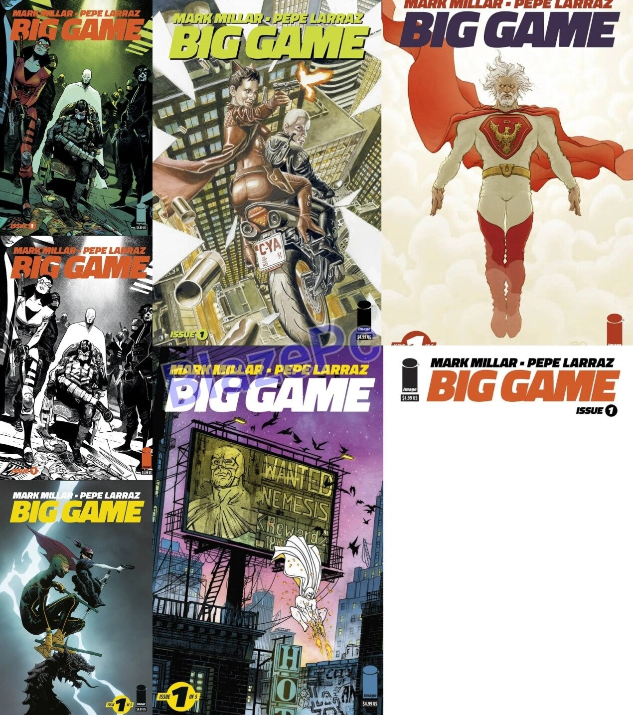 Big Game #1 Cover A B C D E F G Variant Set Options Image Comics Millar 2023 NM