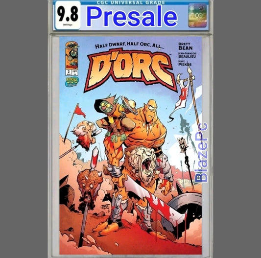 Dorc #2 CGC 9.8 Brett Bean Cover C Invincible Variant 1st Print Image PRESALE