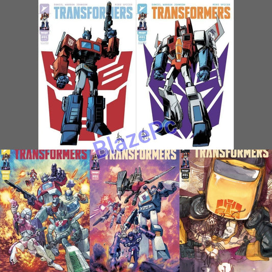 Transformers #1 2nd Print Cover A B C D E Variant Set Options Image 2023 NM