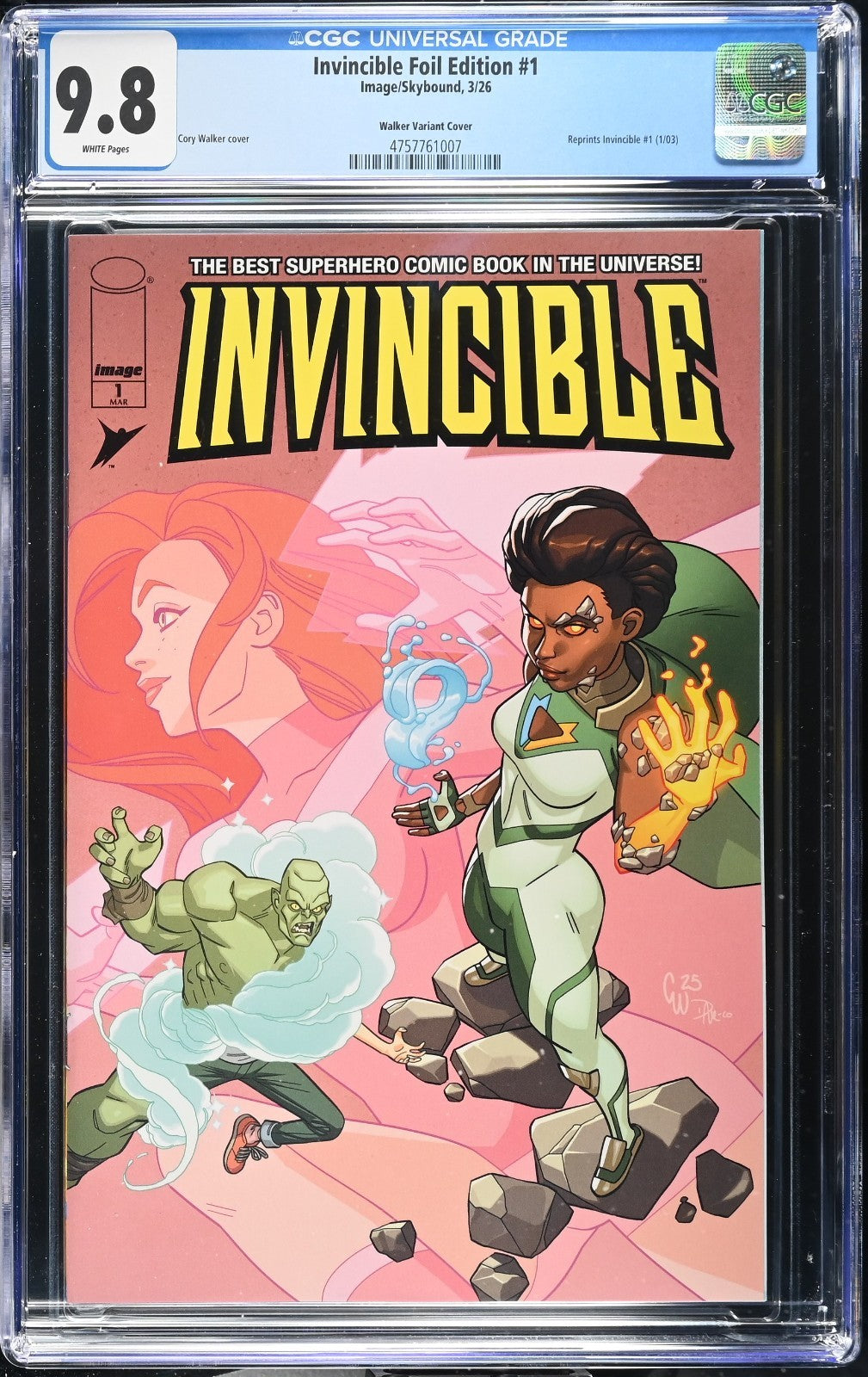 Invincible #1 CGC 9.8 Cory Walker VS PS5 Lunar Exclusive Variant Image Comics