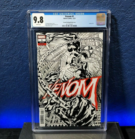Venom #1 CGC 9.8 1:25 2nd Print Hitch Sketch Variant Al Ewing Ram V Marvel 2022
