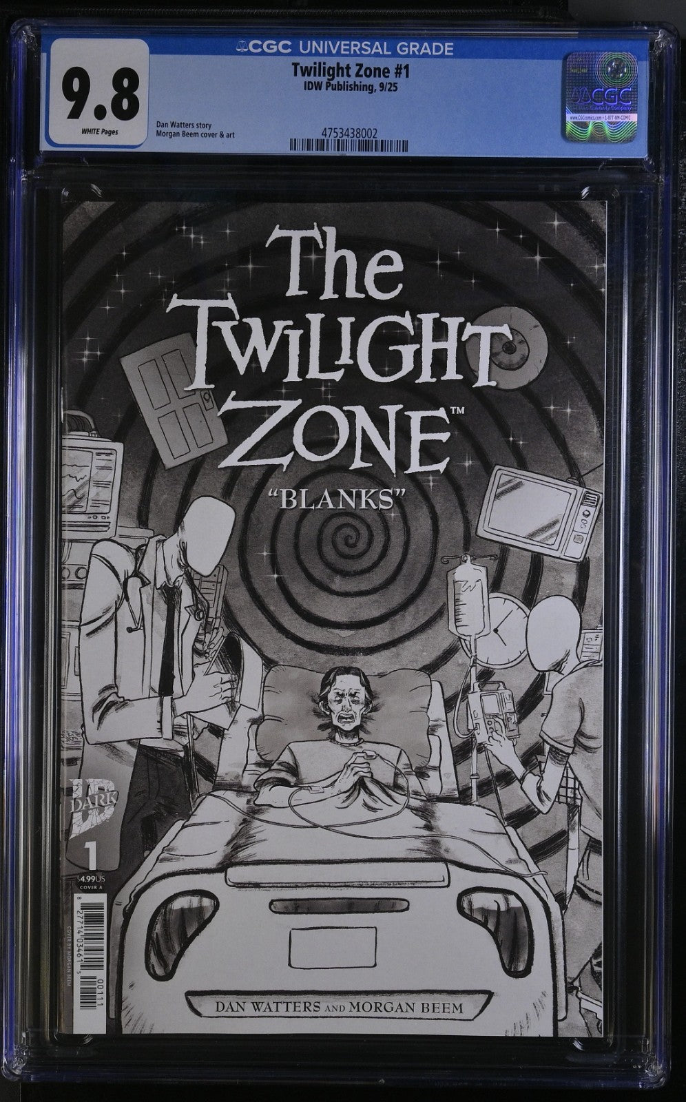 The Twilight Zone #1 CGC 9.8 Cover A Morgan Beem IDW Publishing 2025