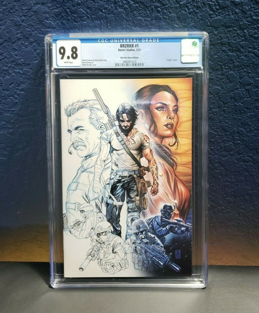 BRZRKR #1 CGC 9.8 One Per Store Virgin Brooks Variant Reeves Boom! Studios
