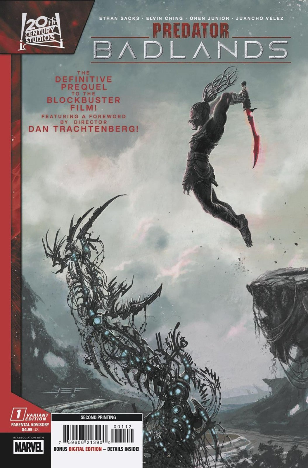 Predator Badlands #1 2nd Print Juan Ferreyra Variant Marvel Comics Presale 1/14