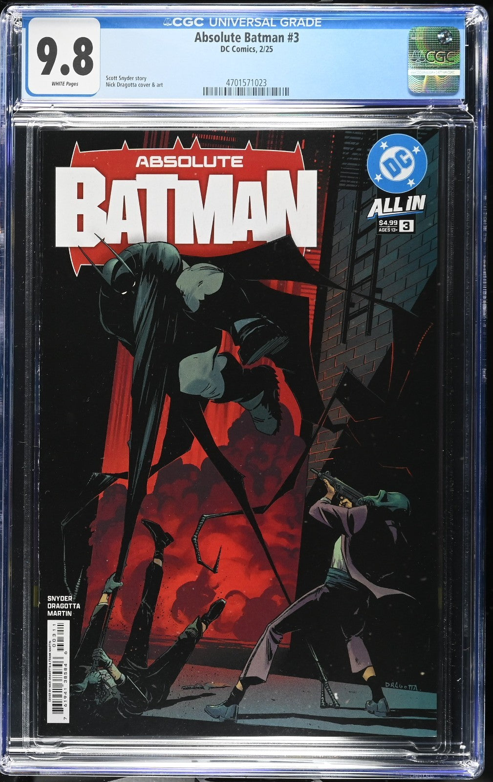 Absolute Batman #3 CGC 9.8 1st Print Cover A Nick Dragotta DC Comics 2024