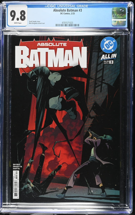 Absolute Batman #3 CGC 9.8 1st Print Cover A Nick Dragotta DC Comics 2024