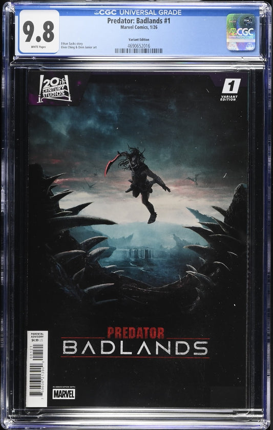 Predator Badlands #1 CGC 9.8 Movie Variant Cover C 1st Print Marvel Comics 2025