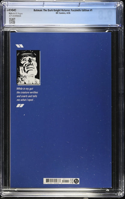 Batman The Dark Knight Returns FACSIMILE #1 CGC 9.8 Cover A Frank Miller 2026