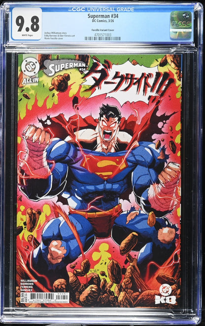 Superman #34 CGC 9.8 Mario Foccillo Cover E Variant Manga DC 2026