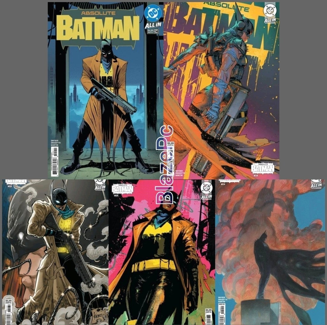 Absolute Batman #24 Cover A B C D E Variant Set or 1:25 Options DC Presale 9/23