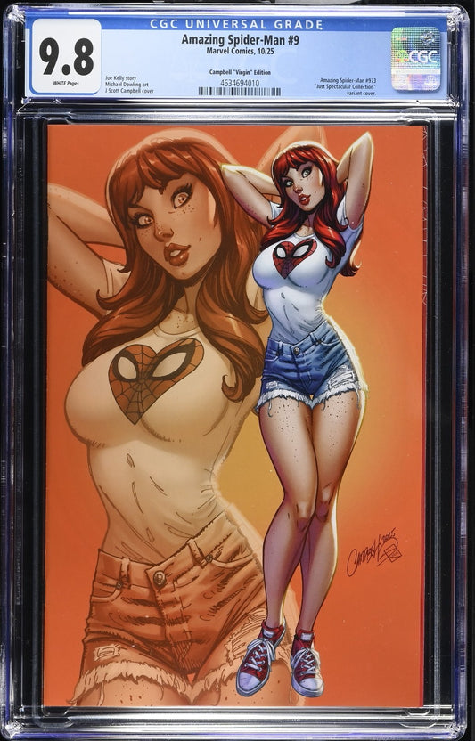 Amazing Spider-Man #9 CGC 9.8 1:100 Campbell Spectacular VIRGIN Variant
