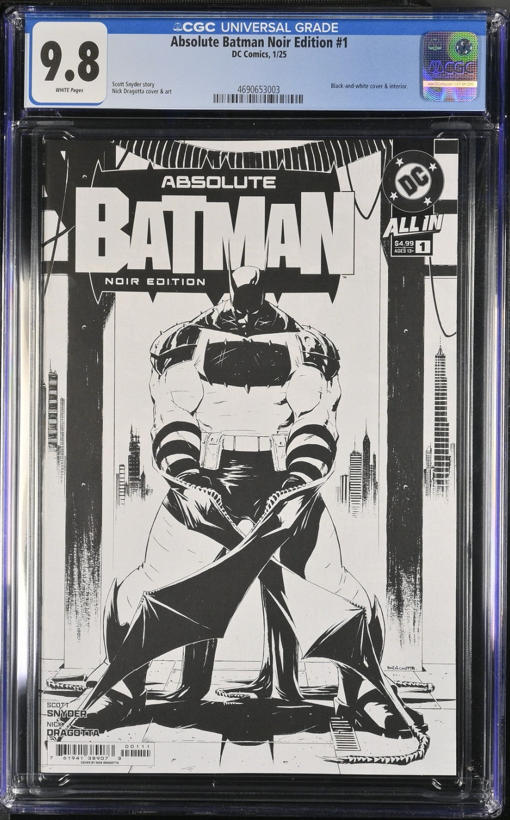 Absolute Batman Noir #1 CGC 9.8 Cover A 1st Print Nick Dragotta DC Comics 2024