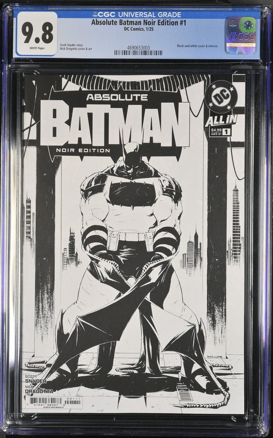 Absolute Batman Noir #1 CGC 9.8 Cover A 1st Print Nick Dragotta DC Comics 2024