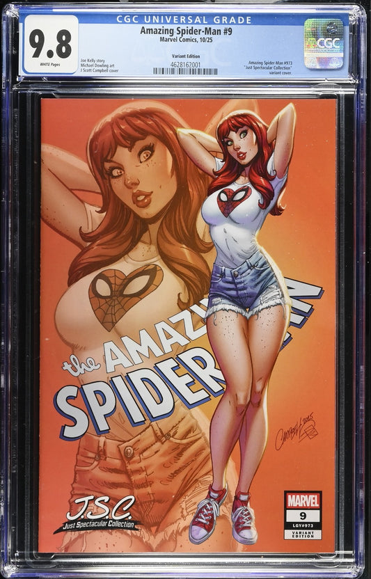 Amazing Spider-Man #9 CGC 9.8 Campbell Just Spectacular Variant Marvel 2025