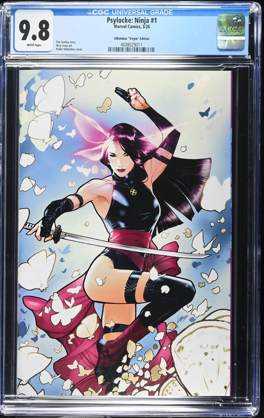 Psylocke Ninja #1 CGC 9.8 1:100 Pablo Villalobos VIRGIN Variant Marvel 2026