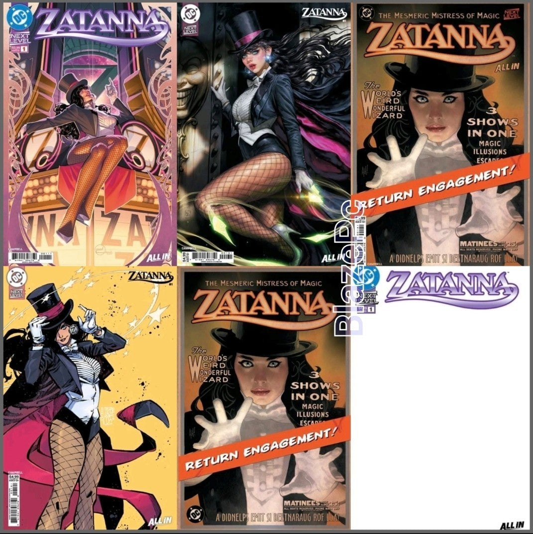 Zatanna #1 Cover A B C D E F Variant Set or 1:25 Options DC 2026 Presale 4/29
