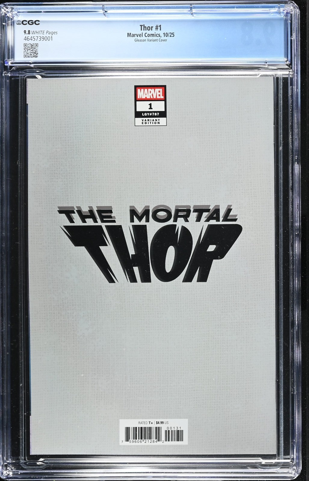 The Thor #1 CGC 9.8 Patrick Gleason FOIL Variant Marvel Comics 2025