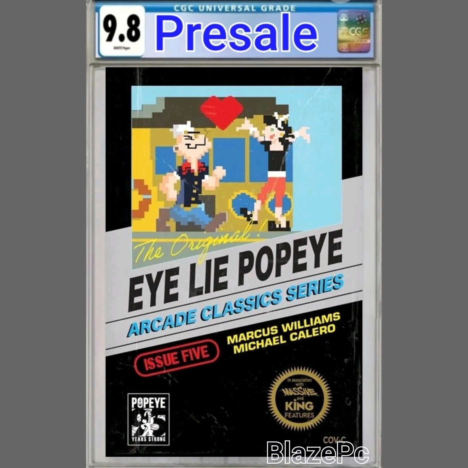 Eye Lie Popeye #5 CGC 9.8 Cover C Michael Calero Video Game Variant 2025 PRESALE