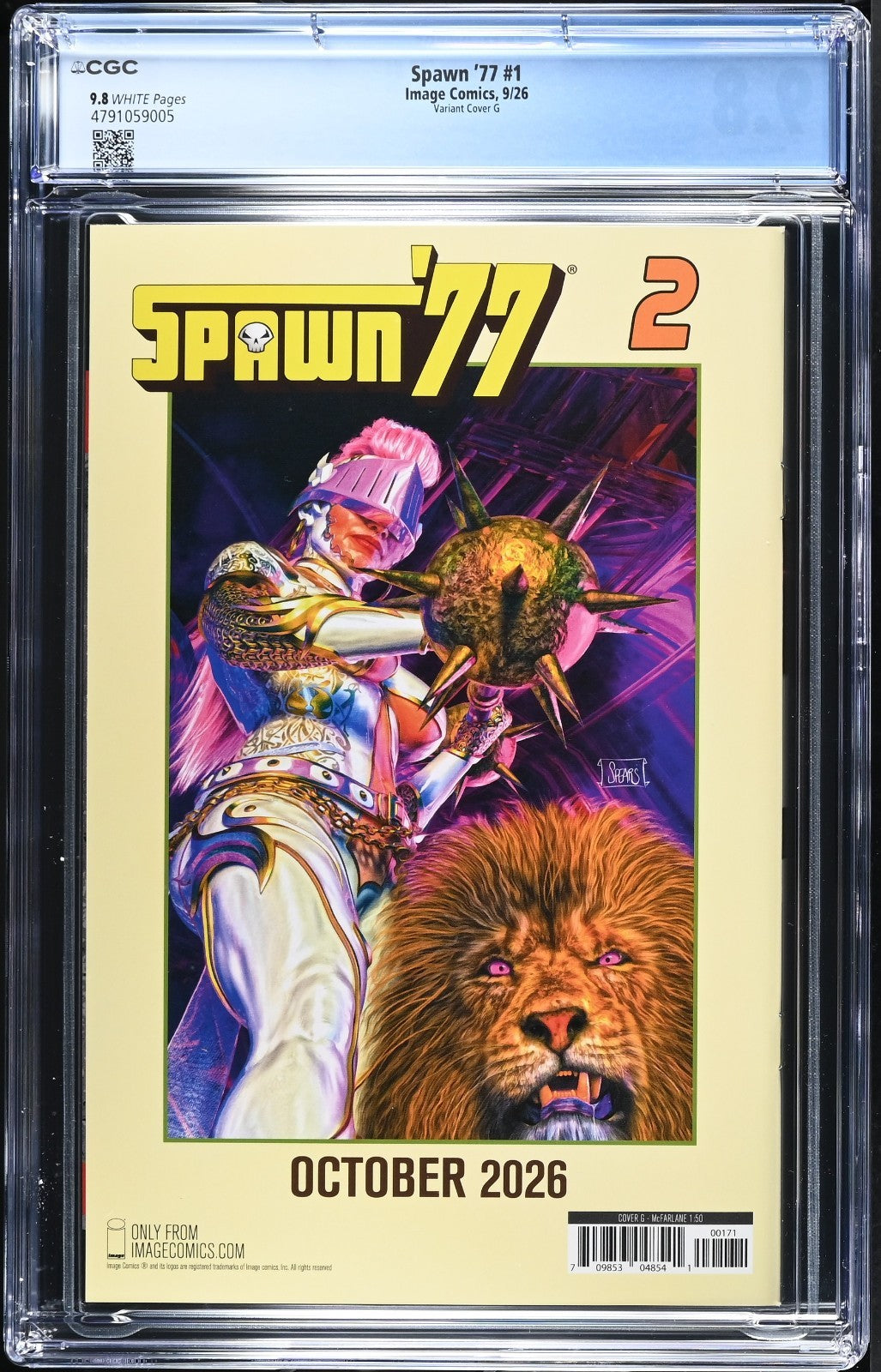Spawn 77 #1 CGC 9.8 1:50 Todd McFarlane Variant Image Comics 2026