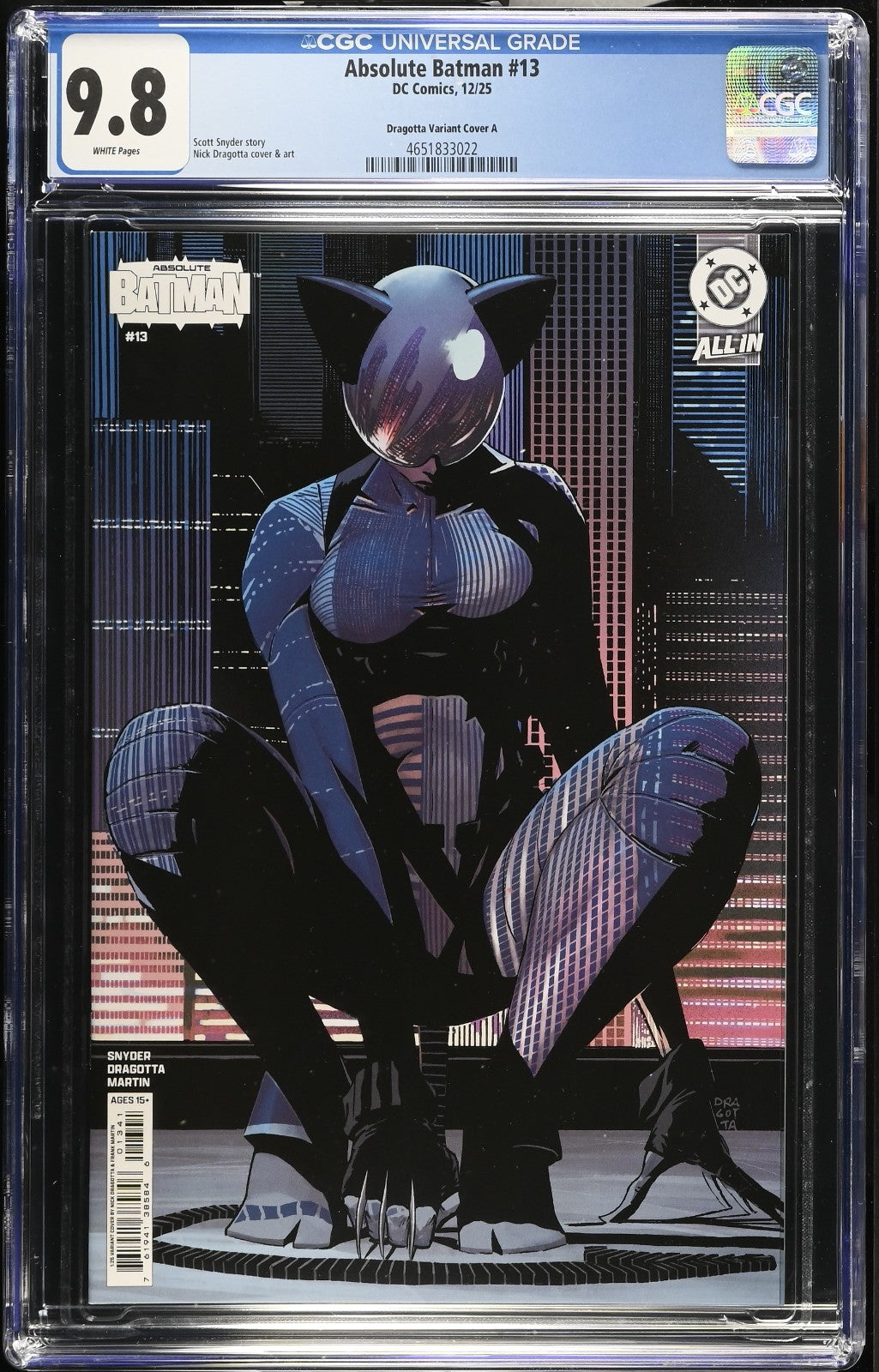 Absolute Batman #13 CGC 9.8 1:25 Nick Dragotta Stealth Mode Variant 2025