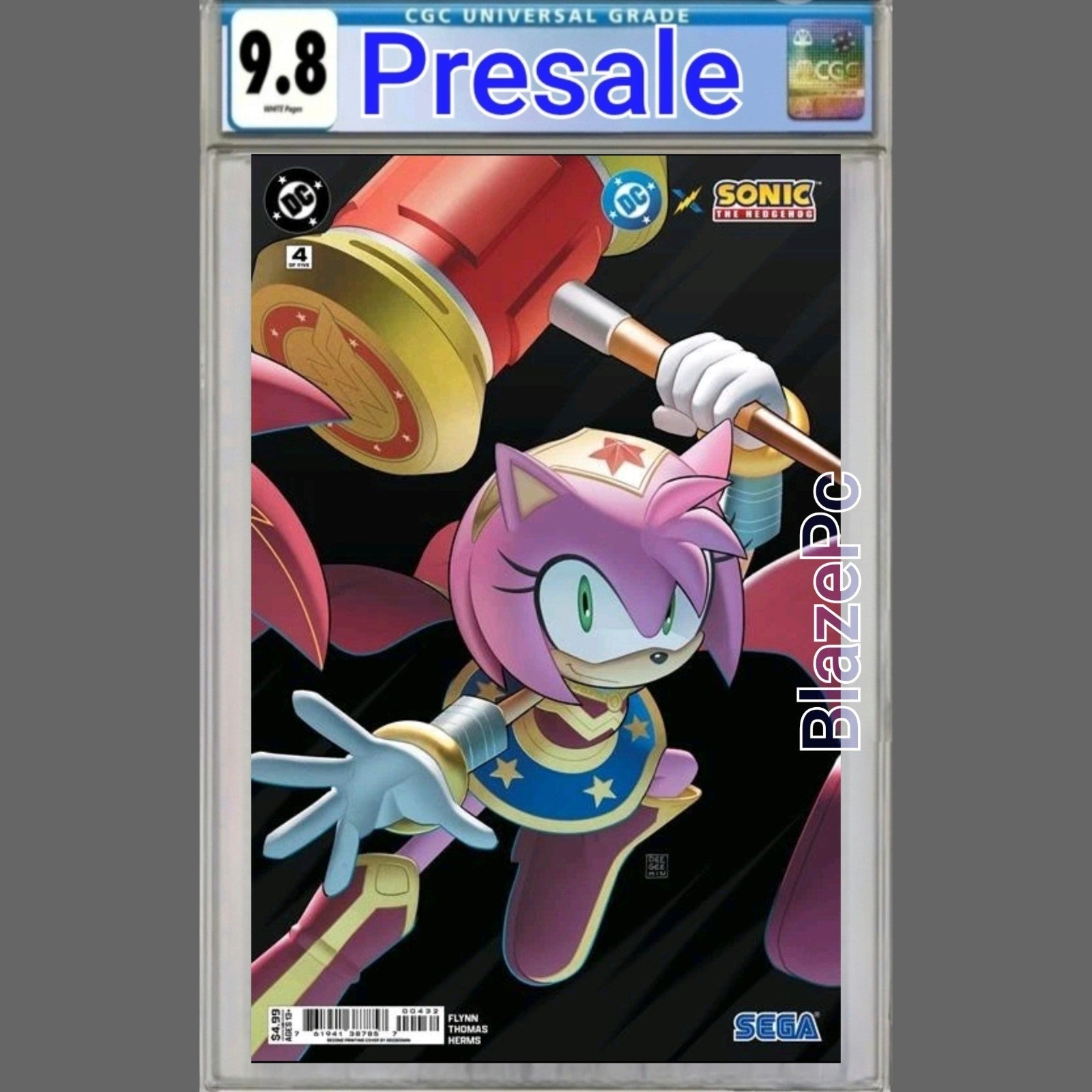 DC X Sonic The Hedgehog #4 CGC 9.8 2nd Print Deegeemin Connect Variant PRESALE
