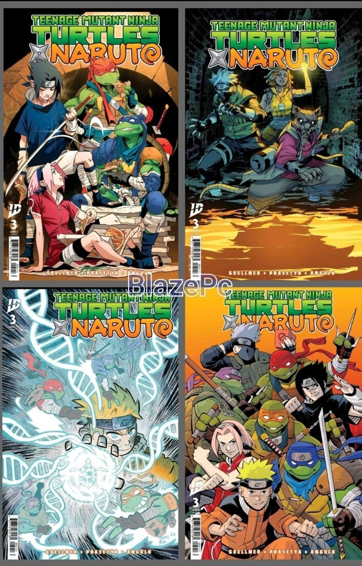 TMNT x Naruto #3 Cover A B C D Variant Set or 1:25 1:50 Option 2025 IDW NM