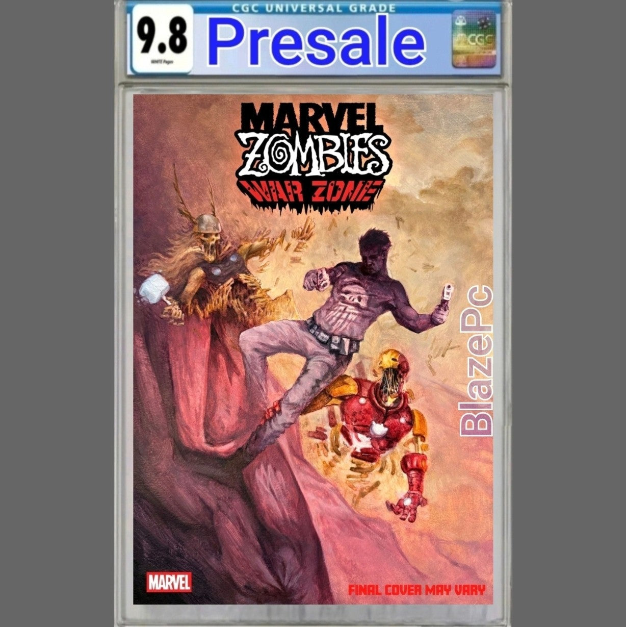 Marvel Zombies War Zone #1 CGC 9.8 1:25 Domenico Cava Variant Punisher PRESALE