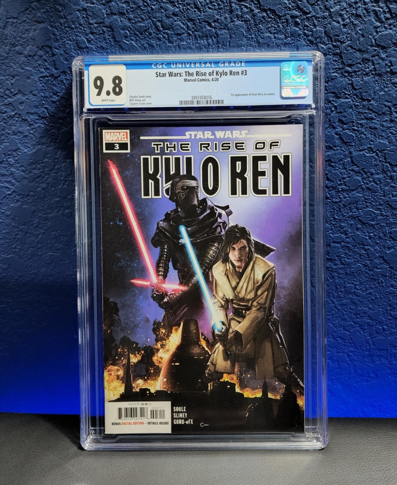 Star Wars The Rise of Kylo Ren #3 CGC 9.8 Clayton Crain 1st Avar Kriss 2020