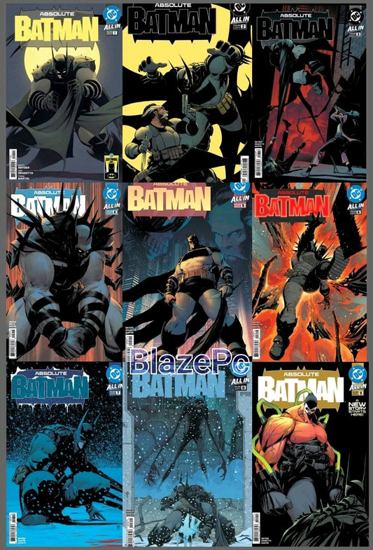 Absolute Batman #1 2 3 4 5 6 7 8 9 Various Printings Not 1st Print Set DC NM