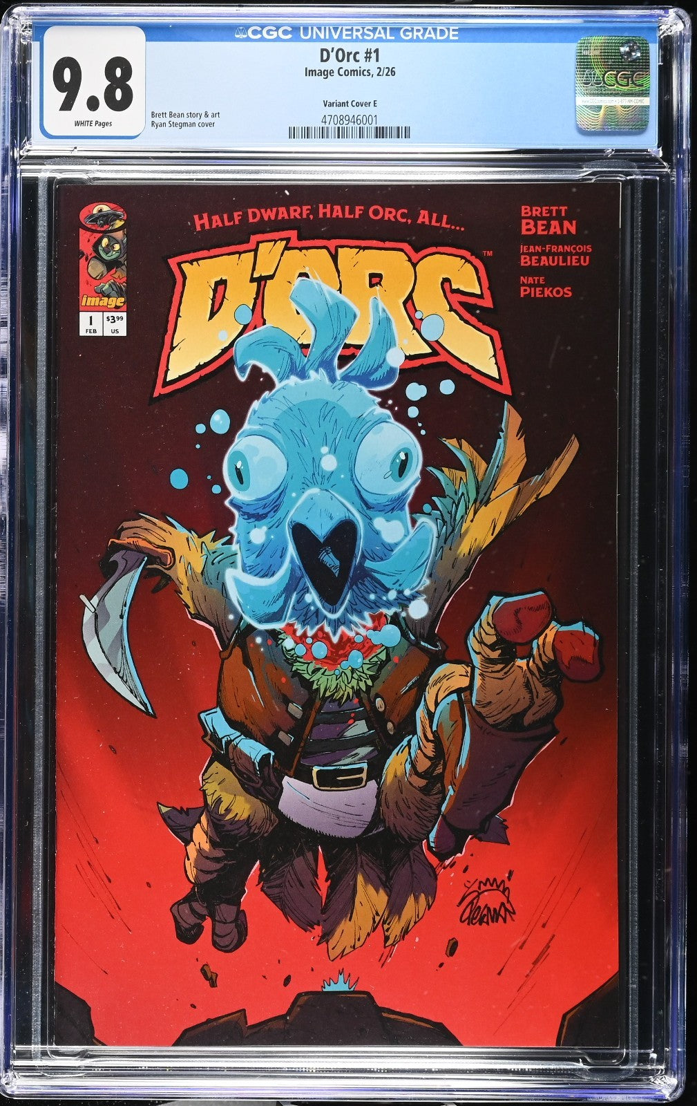 Dorc #1 CGC 9.8 1:50 Ryan Stegman Cover E Variant Image Comics 2026