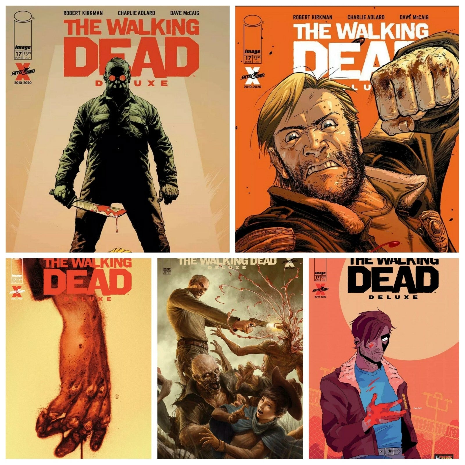 Walking Dead Deluxe #17 Cover A B C D E Variant Set Options NM