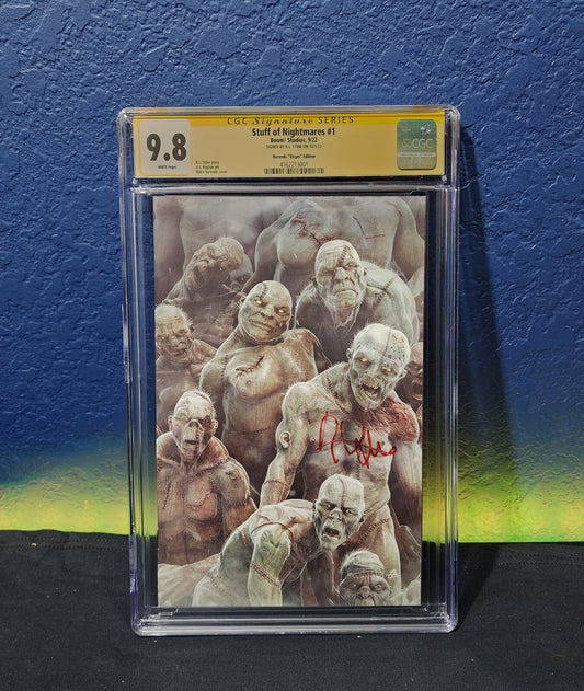 Stuff of Nightmares #1 CGC SS 9.8 1:250 Barends Virgin Variant Signed RL Stine