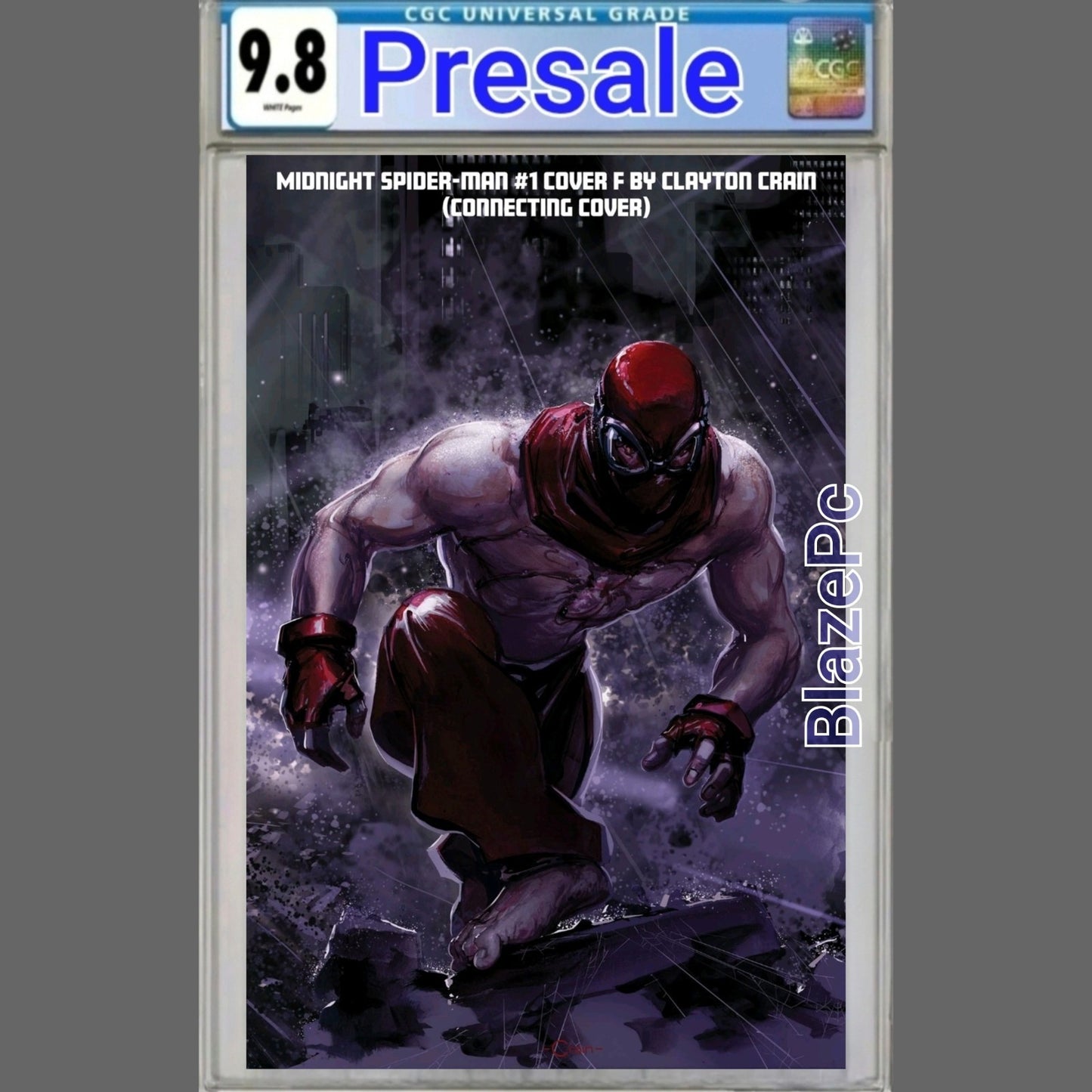 Midnight Spider-Man #1 CGC 9.8 Clayton Crain Cover F Variant 10/7 PRESALE