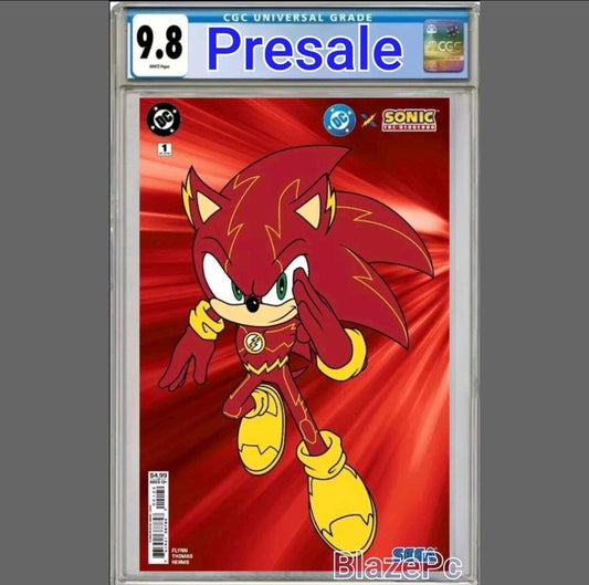 DC X Sonic The Hedgehog #1 CGC 9.8 2nd Print Cover B Flash Variant PRESALE