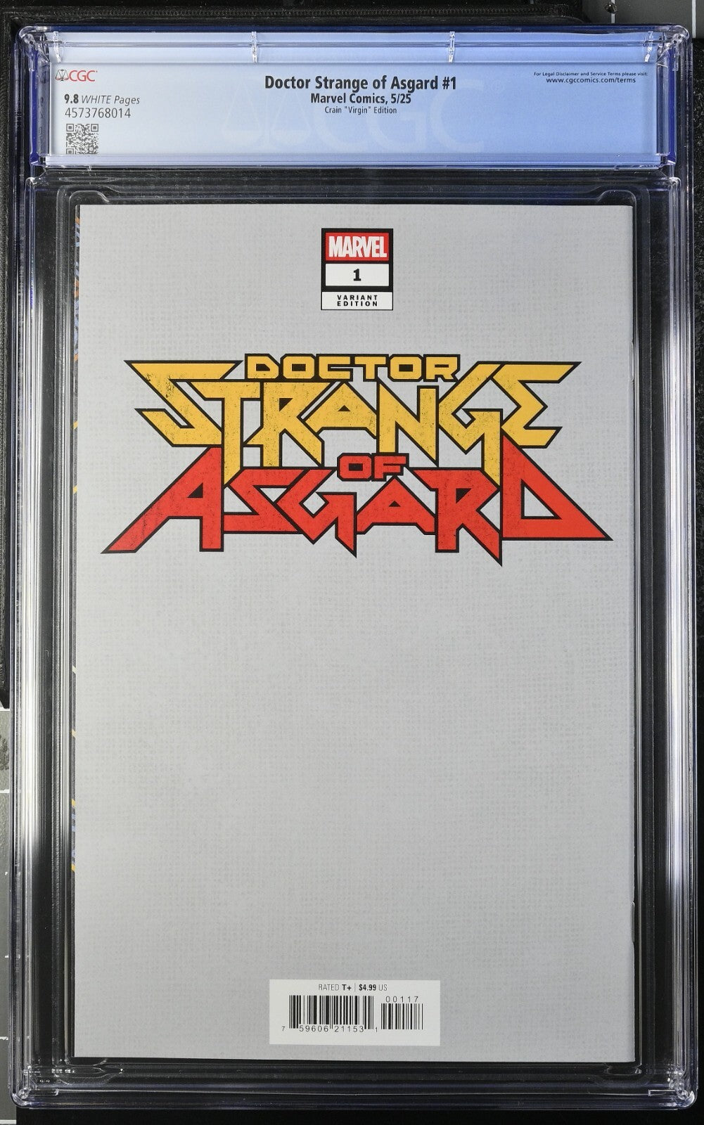 Doctor Strange of Asgard #1 CGC 9.8 1:100 Clayton Crain VIRGIN Variant 2025